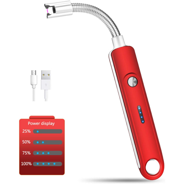 Elektrisk ljuständare Oi-FRIS Flameless USB uppladdningsbar ljusbåg-ljuständare med 360 diplomhals vindtät för hem-ljuständare Sunmostar