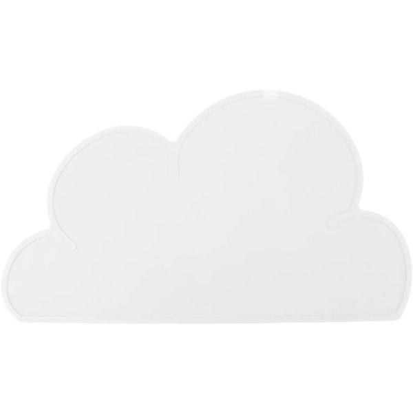 Cloud Shape Platsunderlägg för husdjur Valpmatskål Matta Silikon Plattunderlägg (vit)