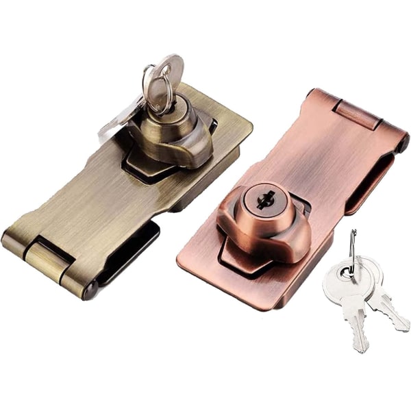 Set med 2 nycklar med nycklar, Metall, Brons/Roseguld