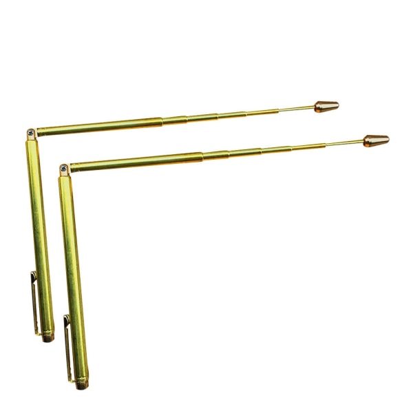 Set med 2 svängstavar, mässing, vattendetektor, 57 cm, guld