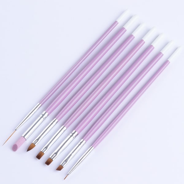 Betterlifefg-7-Pack Nail Art Brush Akryl Nail Art Borste Set, Art Design Målning Nail Liner Nail Art Making Brush Nail Art Brush Set för N Sunmostar