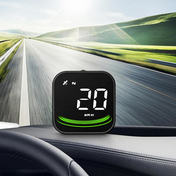 Digital hastighetsmätare - Universal Vehicle Smart Display Digital bilinstrumentbräda - G4 Speedometer GPS-gränssnitt, varningslarm (svart, 52X52X14mm)——VEBTles