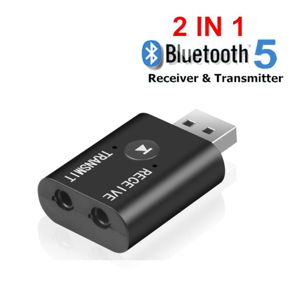 Trådlös USB AUX Bluetooth Bil Bluetooth Mini Bluetooth 5.0 Sändare Mottagare Ljud Musik Trådlös Adapter för TV PC Betterlifefg
