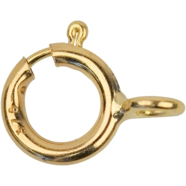 Premiumsmycken Guld 5 mm öppen bult Ring Fästlås, 2pack