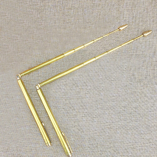 Set med 2 svängstavar, mässing, vattendetektor, 57 cm, guld