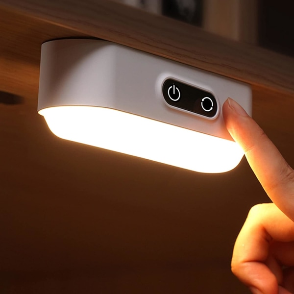 LED-garderobslampa Dimbar Uppladdningsbar 2000mAh trådlös, LED-strip-lampa med 5 ljusfärger för garderobskåp kök