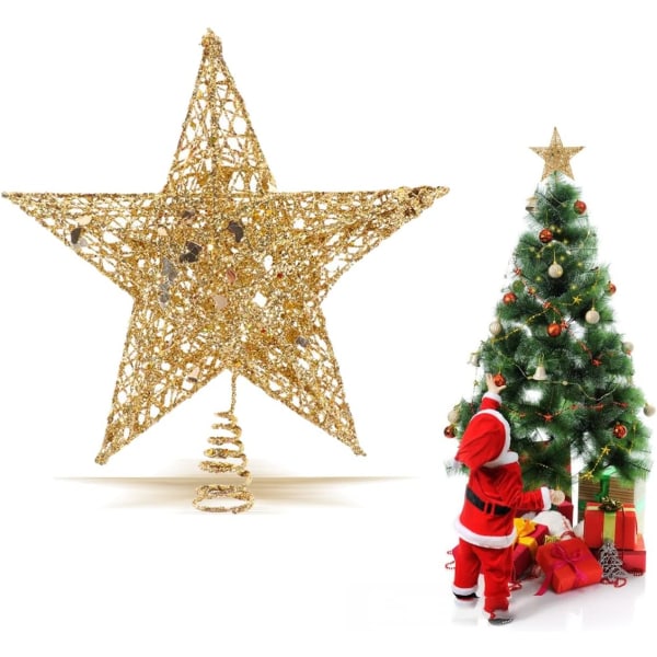 LionKnight Christmas Tree Topper Julstjärna Tree Topper Dekoration Julgran Topper Stjärna Glitter Stjärnformad Julgran Topper Sunmostar
