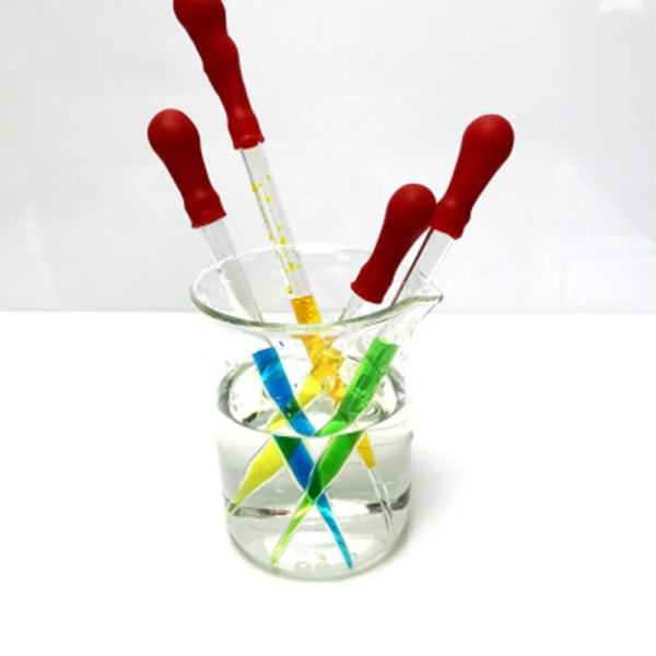 10 ml hållbart klart glas plastspets droppare glaspipett Medicinsk laboratorie droppare röd gummispets pipett Laboratorietillbehör