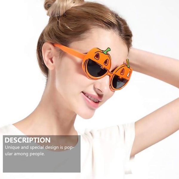 Halloweenglasögon (pumpa + spindelnät + blödande ögonglober) Sunmostar