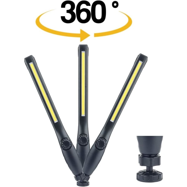 Uppladdningsbar LED-arbetslampa med magnetisk och USB 360 graders rotation, uppladdningsbar LED-inspektionslampa Sunmostar