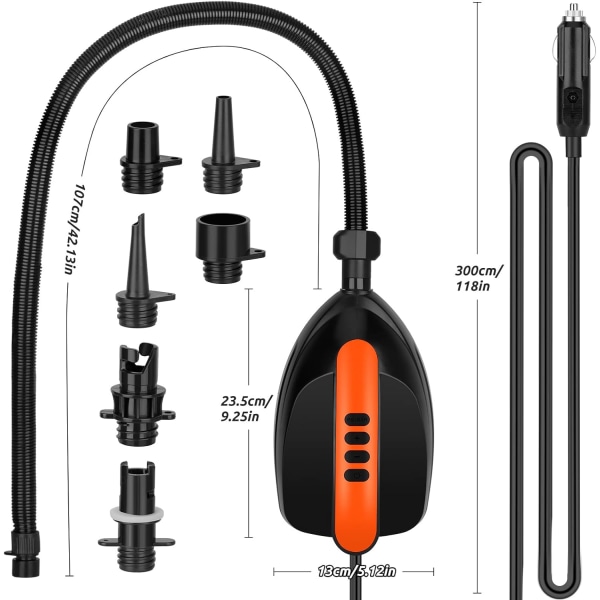 Elektrisk pump Paddle Board Pump Bärbar SUP luftinflatorpump