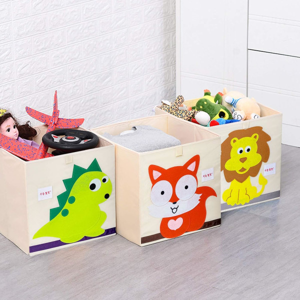 Trunk / Box / Organizer Vikbar tyg Leksakslåda Stor förvaringskapacitet - Den idealiska djurförvaringslådan för barn (34 x 3 Sunmostar