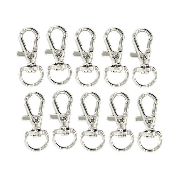9xPhenovo 10st Vridbara Snäppkrokar Silver 12mm x 30mm