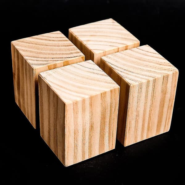 Sæt med 4 møbelben træ hjem møbelben møbelfødder seng forhøjelse 5x5x8cm