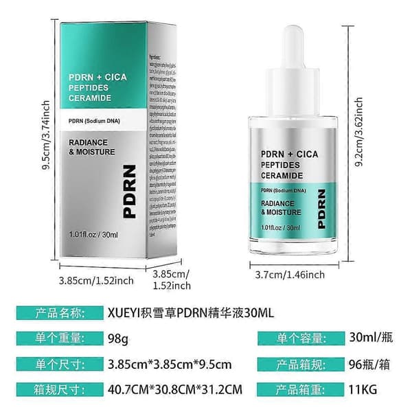 PDRN + CICA Peptidserum, Centella Asiatica & Ceramider Reparerende Serum, 30ml
