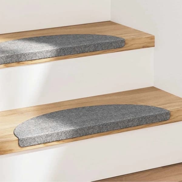 vidaXL Selvklebende trappematter 15 stk 56x17x3 cm Grå