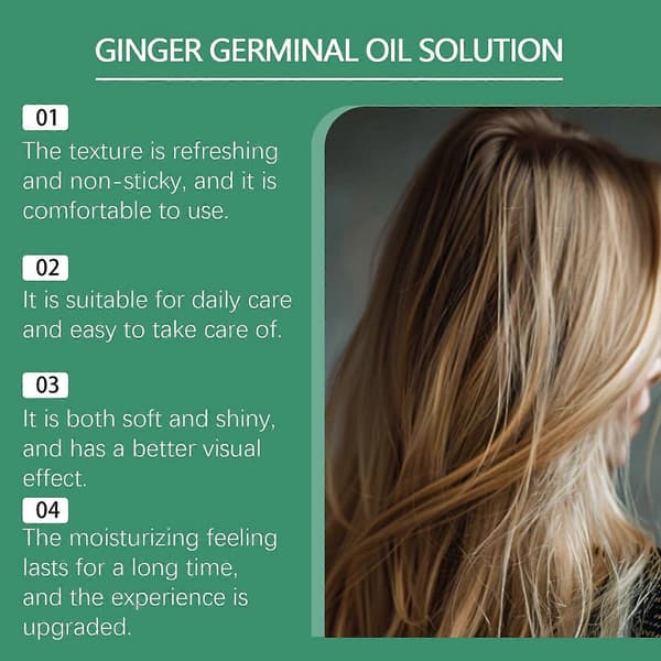 Ingefära Hårväxt Germinalolja, Återväxt 7 Dagar Ingefära Germinalserum för Närande Hårbotten, Hårförtjockning & Stärkande, 30ML 3PCS