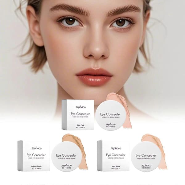 Under Eye Brightener, Concealer Full Coverage for Dark circles, Lightweight Radiant Cream Under Eye Concealer, Long Lasting Smooth Eye Makeup Correcto Ivory
