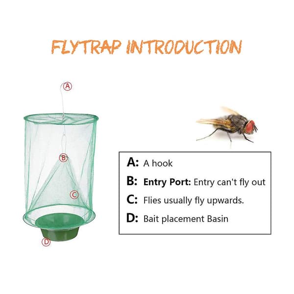 Flugfälla Flugfångare Effektiva Flugfällor Flugröd Drosophila Flugfälla för Trädgårdsranch Fruktträdgård
