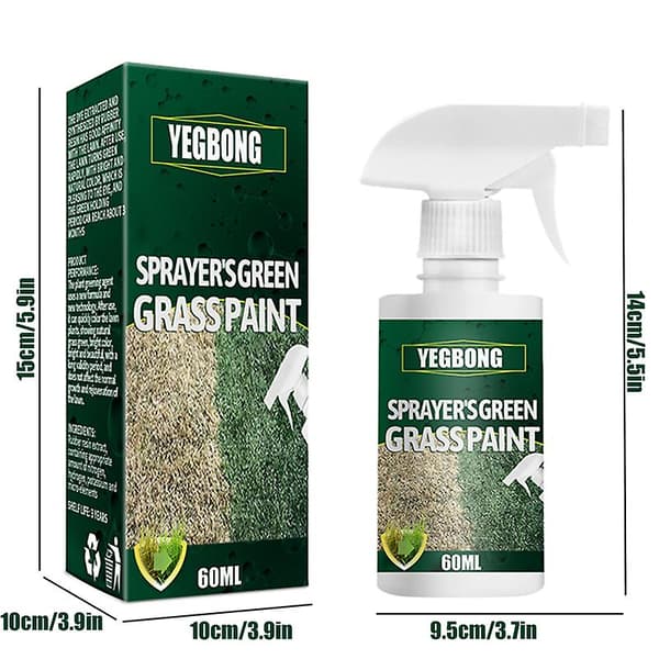 Grønn gressmaling spray Langvarig plenmaling Forbedrer flekkete, sovende, gulnende gress