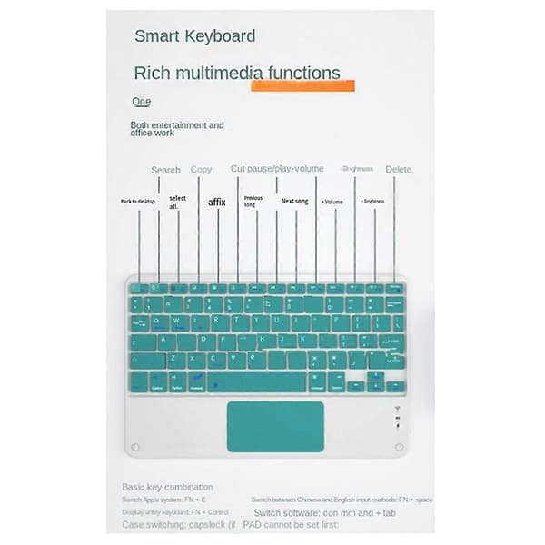 Kotelo Pad 5 /5 Pro -tabletille, suojakotelo näppäimistöllä, vihreä