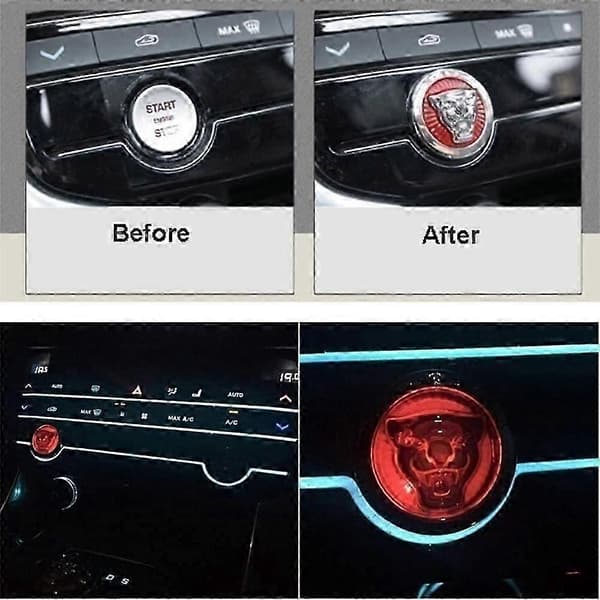 Nyckellös bilmotor start stopp knappskydd skal för Jaguar Xf Xe Xj E-pace F-pace