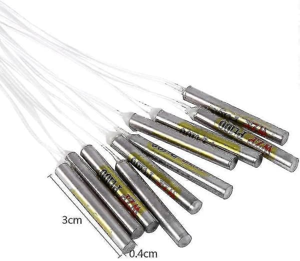 Vanntett temperaturføler termometer Pt100 sensorføler 10 stk