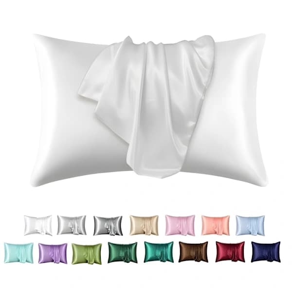 Örngott i satin - Örngott - 50 x 66cm - 2-pack Vit White
