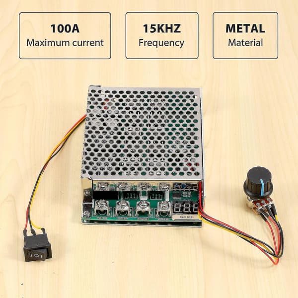Dc 10-55v 100a 3000w Motor Hastighedsregulator Vendbar Pwm Kontrol Frem og Tilbage Controller