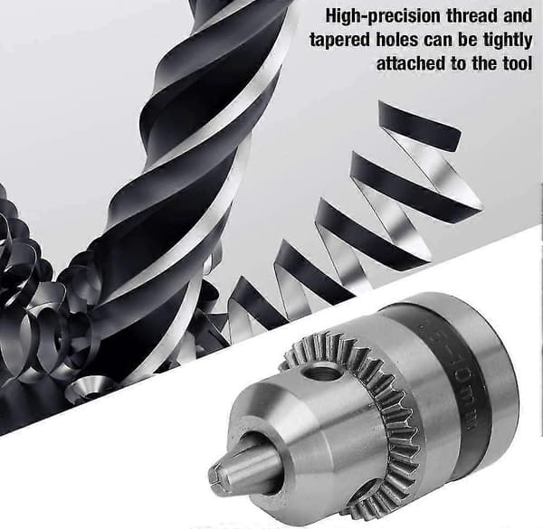 Borechuck med nøkkel 1,5-10 mm kapasitet rustfritt stål borechuckadapter freseverktøysett Starlight
