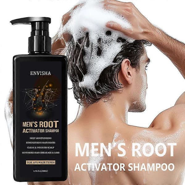 Root Activator Shampoo - Hårvækst Root Activator Shampoo til Mænd og Kvinder - Hårvækst Shampoo mod Hårtab og Tyndt Hår, 200ML 1PCS
