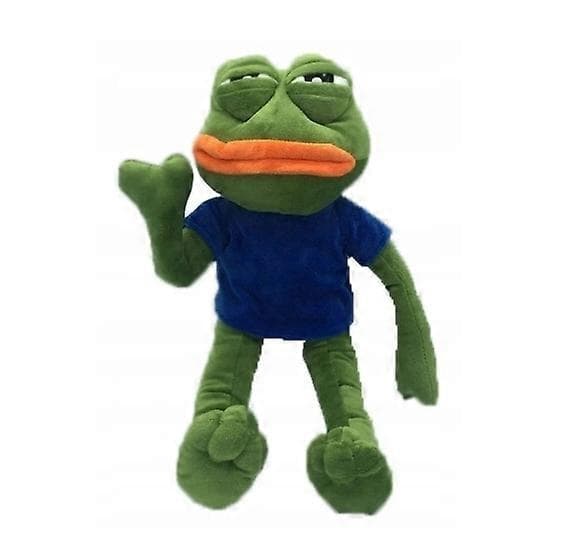 Ledsen groda plyschleksak 42 cm groda Pepe Meme rolig