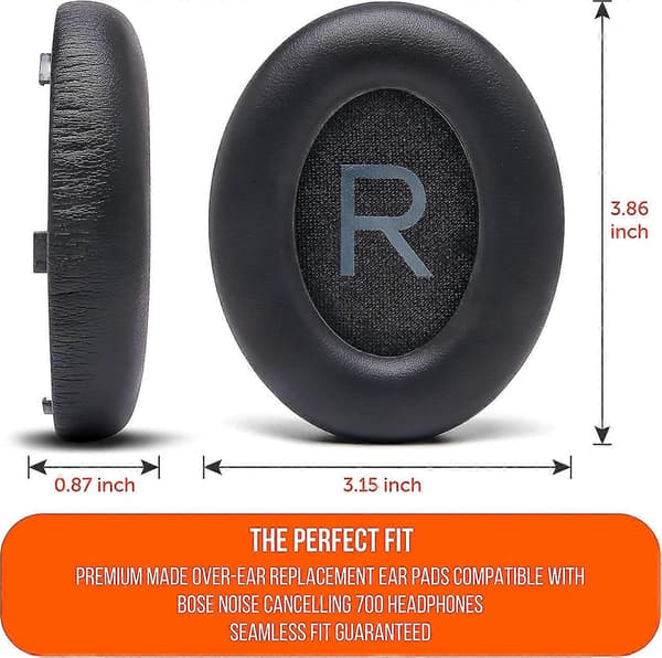 Ersättningsöronkuddar för Bose 700 Noise Cancelling (svart)