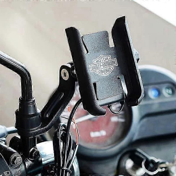 Til Harley Davidson Tilbehør Motorcykelstyr Telefon Motor Køretøjsrammeholder GPS Stand Bracket Handlebar Silver