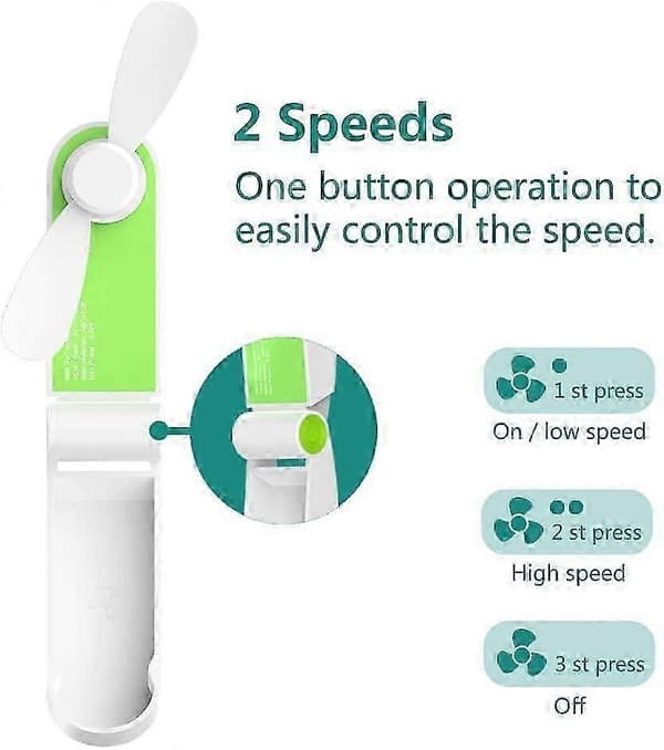 2025 Seneste Model Stille Lommeventilator, Bærbar Håndventilator Genopladelig Mini USB Ventilator