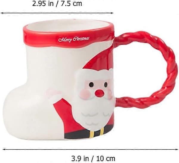 Tomtemugg Julkaffemugg Söt Kaffe Te Mjölkkopp Tomteformad Vattenkopp Julig Festlig Present 360ml