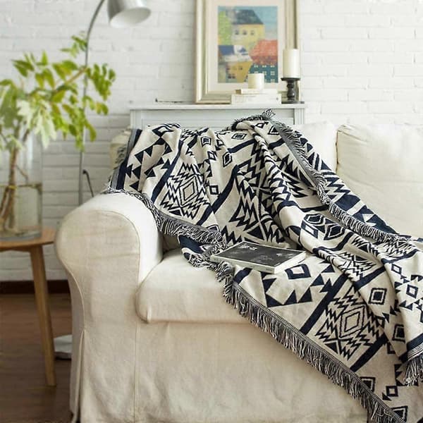 Jacquard plaid tæppe sofabetræk kvaster sengetæppe lænestolsbetræk sofatæppe bomuldstæppe