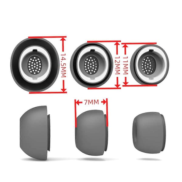 3 par silikonørepropper for Samsung Buds 3Pro - Forbedret lydisolasjon, sikker passform, komfort