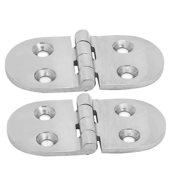 2 stk. fortykket rustfrit stål 4 huller hængsel båddæk dør tilbehør 76*38*3.3mm