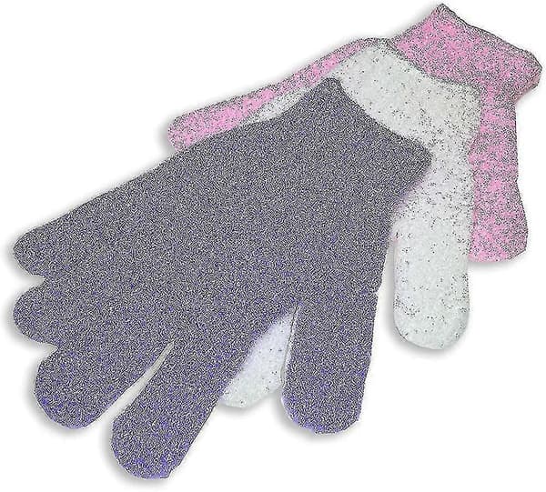 Peeling Handskesæt (3 Par) - Peeling Handske Til Ansigtspeeling Og Kropspeeling