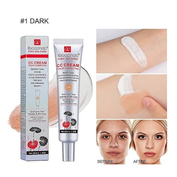 1-3X CC Cream Fargekorrigerende CC Cream Lett Mørk 2pcs