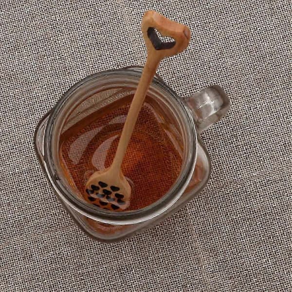 4 st Trähonungsdippsked Honungsdippspinnar Trähonungspinne Honungsdippsked Kaffesk