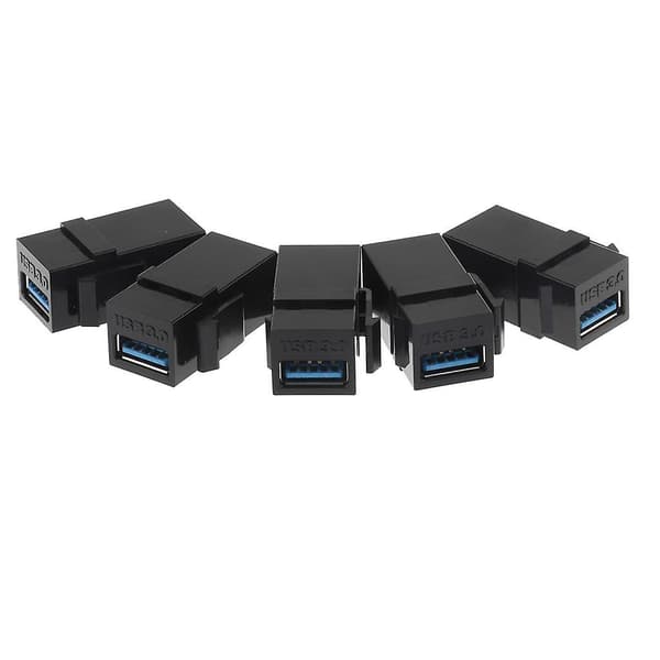 5-pack USB 3.0 Keystone Jack A hona till A hona koppling insatskontakt