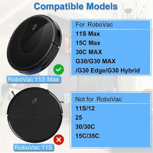 Til RoboVac 30C MAX/G30 Edge/11S Max/15C Max/G30/G30 MAX/G30 Hybrid Støvsuger Hovedsidebørste