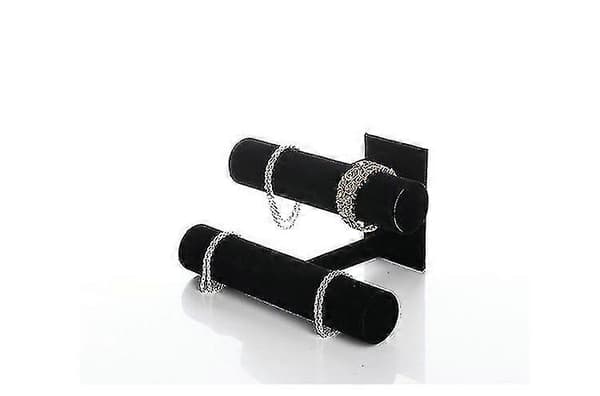 Smyckeshållare i sammet för armband, svart