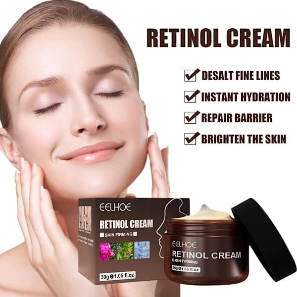 30G Retinol Rynkefjerner Ansiktskrem Anti-aldring Oppstrammende Løftende Hudfuktighetskrem Kosmetikk