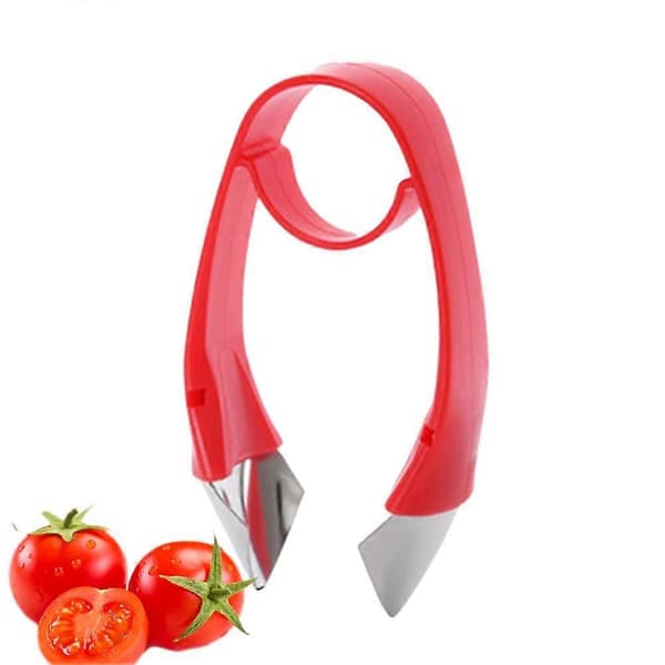 Jordbærskræller i rustfrit stål - Tomatkerner og stilkefjerner køkkenredskab