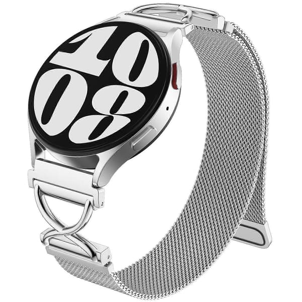 Til Honor Watch ES Urrem Magnetisk Rustfrit Stål Milanese Rem med X-formet Forbindelse - Sølv
