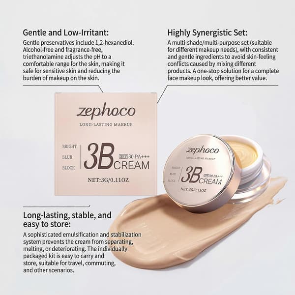 Full Coverage Concealer Cream Makeup, Glatt Concealer Corrector for mørke flekker under øynene/urenheter 1pcs