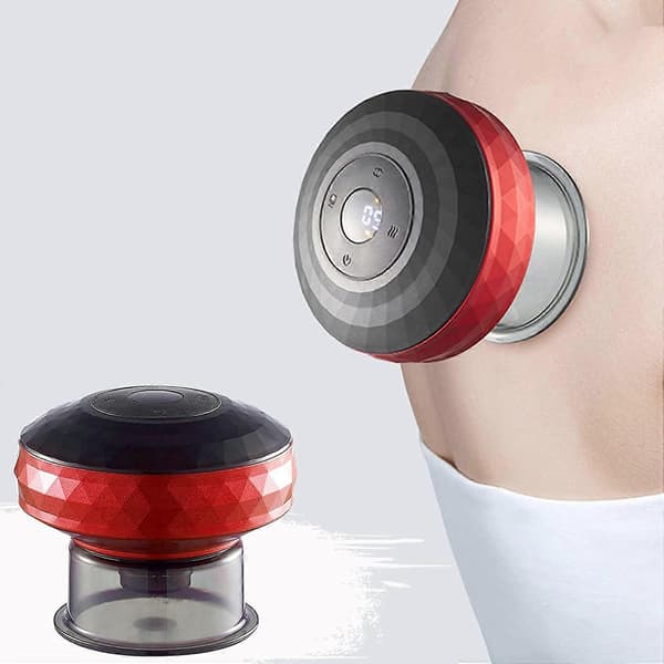 Elektrisk Cupping Terapi Sæt, 12 Gear Multifunktionelt Elektrisk Smart Cupping Sæt med Rødlys Terapi